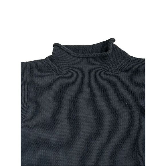 Vintage J.Crew Fisherman Sweater Mock Neck Knit Cotton Women's Size Medium - Picture 4 of 6
